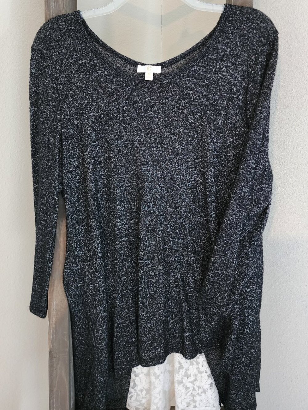 Beautiful Medium Tunic Black and White Top